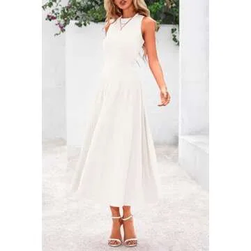 PRETTYGARDEN Stylish Spring Midi Dress for Women
