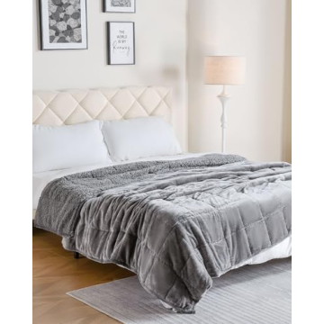 Uttermara Weighted Blanket Queen 15lbs Cozy Plush Sherpa