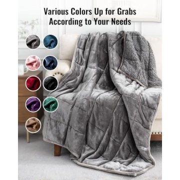 Uttermara Weighted Blanket Queen 15lbs Cozy Plush Sherpa