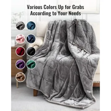 Uttermara Weighted Blanket Queen 15lbs Cozy Plush Sherpa