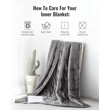 Uttermara Weighted Blanket Queen 15lbs Cozy Plush Sherpa