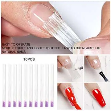 Fiberglass Nail Extension Kit with Building Gel Magical Silk Fiberglass Nail Wrap Form Quick Buildin...