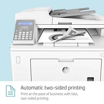 HP Laserjet Pro M148fdw All-in-One Wireless Monochrome Laser Printer, Fax, Mobile & Auto Two-Sided Printing, Works with Alexa (4PA42A)