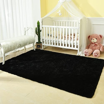 Andecor Soft Fluffy Bedroom Rug for Cozy Home Decor