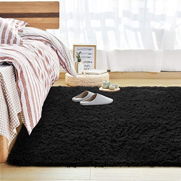 Andecor Soft Fluffy Bedroom Rug for Cozy Home Decor