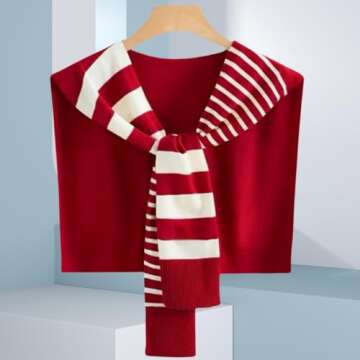 WaJuemy Casual Shawl Wraps for Women Knitted Knotted Shawls Travel Scarf Cape Shoulder Tops Fashion ...