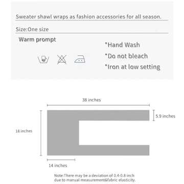 WaJuemy Casual Shawl Wraps for Women Knitted Knotted Shawls Travel Scarf Cape Shoulder Tops Fashion Sweater Wrap Accessories(Red Stripe)