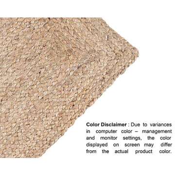 GLAMBURG Farmhouse Jute Burlap Table Runner 36 Inches Long, 13x36 Natural Jute Braided Table Runner,...