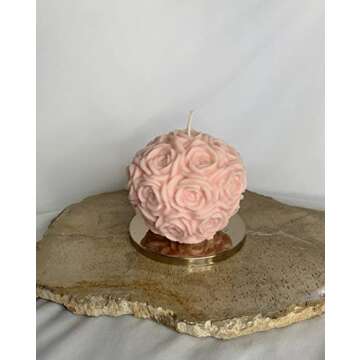 Pink Roses Candle Valentines day decorations, Pink Decor for Pink Room Aesthetic, Room Aesthetic Candle Aesthetic Decor Vanity Pink Room Decor, Flowers for decorations Valentines day gifts for her