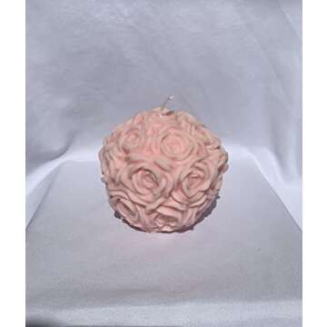 Pink Roses Candle Valentines day decorations, Pink Decor for Pink Room Aesthetic, Room Aesthetic Candle Aesthetic Decor Vanity Pink Room Decor, Flowers for decorations Valentines day gifts for her