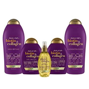 OGX Thick & Full Biotin & Collagen Weightless Oil Mist, 4 Fl Oz, 2 Pack