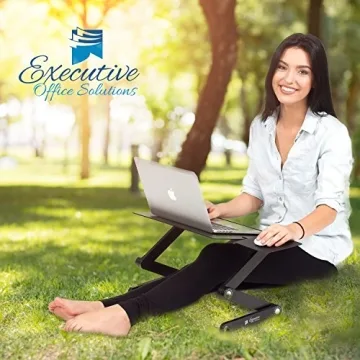 Adjustable Portable Aluminum Laptop Desk with Cooling Fans