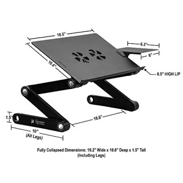 Adjustable Portable Aluminum Laptop Desk with Cooling Fans