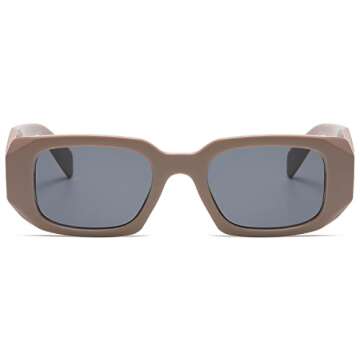 Stylish Verfimaci Rectangle Sunglasses with UV Protection