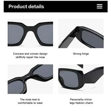 Stylish Verfimaci Rectangle Sunglasses with UV Protection