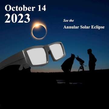 Solar Eclipse Glasses Approved 2024 in Durable Plastic Frame