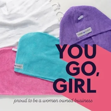 Turbie Twist Microfiber Hair Towel Wrap 2-Pack for All Hair Types