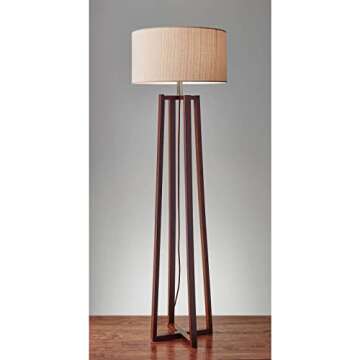 Adesso Quinn Floor Lamp - Vintage Charm for Modern Spaces