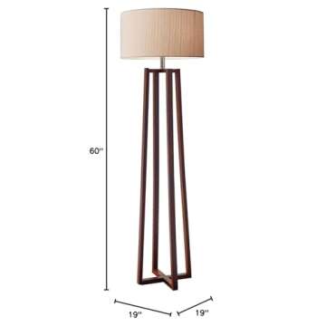 Adesso Quinn Floor Lamp - Vintage Charm for Modern Spaces