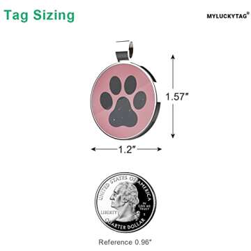 MYLUCKYTAG ID Tags Dog Tags - Pet Online Profile - Scan Receive Instant Location Alert Email