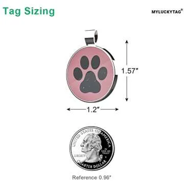 MYLUCKYTAG ID Tags Dog Tags - Pet Online Profile - Scan Receive Instant Location Alert Email