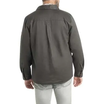 Legendary Whitetails Journeyman Shirt Jacket Flannel Lined Shacket for Men Water-Resistant Coat Rugged Fall Clothing, Tarmac, XX-Large Tall