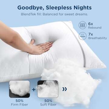 Bedsure Hotel Pillows Queen Size Set of 2 - Luxury Soft & Supportive Queen Pillows 2 Pack for Sleeping with Breathable Cover for Side, Back or Stomach Sleepers