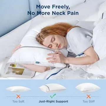 Bedsure Queen Size Hotel Pillows - Soft & Supportive Set