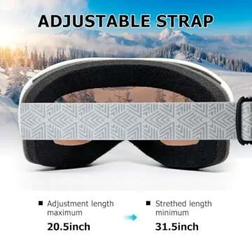 AVV OTG Ski Goggles for Men Women With Anti-Fog Dual Layer lens, UV400 Snow Goggle for Snowboarding Snowmobiling Skating