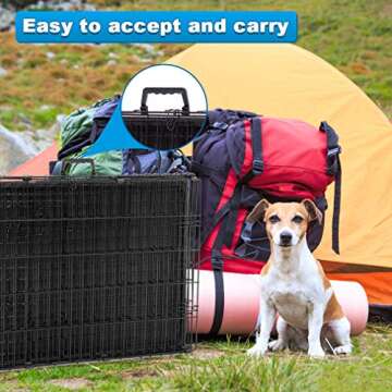 BestPet 36" Dog Crate for Medium Small Dogs - Portable & Safe