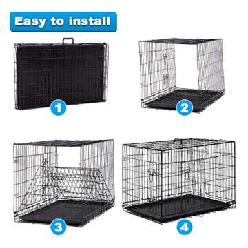 BestPet 36" Dog Crate for Medium Small Dogs - Portable & Safe