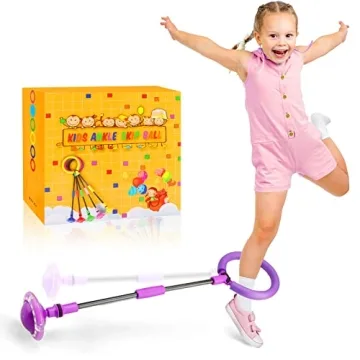 Chridark Ankle Skip Ball - Color Flash Wheel for Active Fun & Games for Kids 5-10