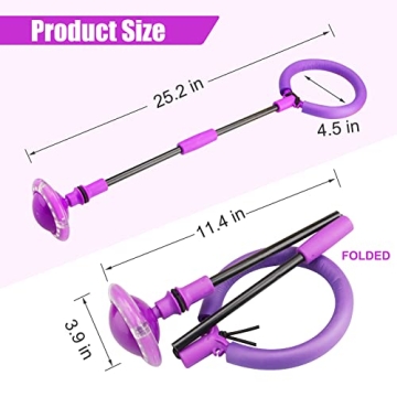 Chridark Ankle Skip Ball with LED Flash Wheel for Kids