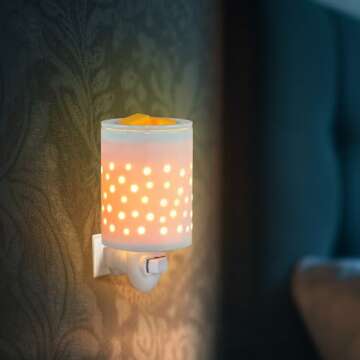 Bobolyn Plug in Wall Wax Melt Warmer Ceramic Electric Wax Burner Scented Essential Oil Burner Fragra...