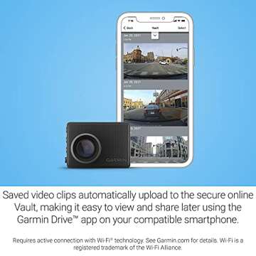 Garmin Dash Cam 47, 140-degree FOV, 1080p, Monitor Your Vehicle with Signature Constant Power Bundle