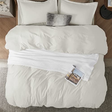 Bedsure Duvet Cover Queen Size Soft Double Brushed White