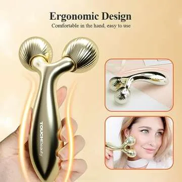 Face Massager Roller Facial Roller Contouring Massager for Face Lift, Reduce Puffiness, Skin Tightening & Collagen Production, Clear Toxins