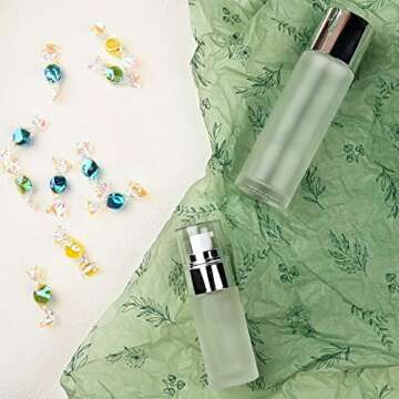 Bolsome 100 Sheets 20 * 14 Inches Botanical Print Tissue Paper for Gift Wrapping, Green Leaves Tissue Paper for Gift Bags Sage Green Boho Tissue for Birthday Wedding Baby Shower DIY Craft