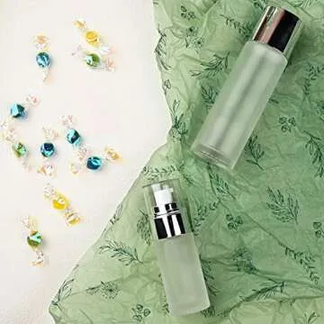 Bolsome 100 Sheets 20 * 14 Inches Botanical Print Tissue Paper for Gift Wrapping, Green Leaves Tissue Paper for Gift Bags Sage Green Boho Tissue for Birthday Wedding Baby Shower DIY Craft