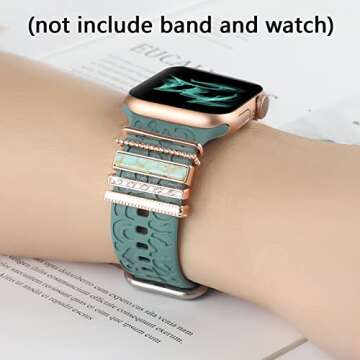 Stylish Boho Turquoise Decorative Ring Loops for Smartwatches