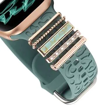 Boho Turquoise Decorative Rings for Smartwatches
