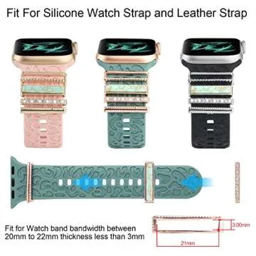 Boho Turquoise Decorative Rings for Smartwatches