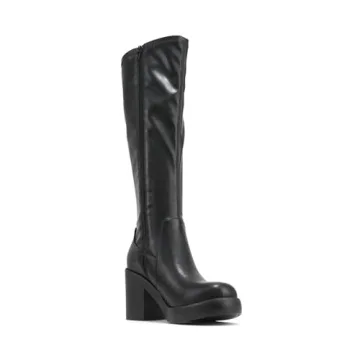 Soda Knee High Chunky Block Heel Platform Boots for Women