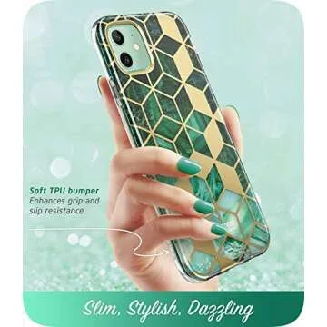 i-Blason Cosmo Series Case for iPhone 11 (2019 Release), Slim Full-Body Stylish Protective Case with Built-in Screen Protector, Prasio, 6.1''