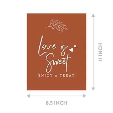 Andaz Press Terracotta Line Design Wedding Signs Bundle Set for Ceremony, Reception Decor Signage, Includes Cards and Gifts, Reserved, Mr. & Mrs., Memorial, Guestbook, Favors Signs, 8.5 x 11, 30-Pack