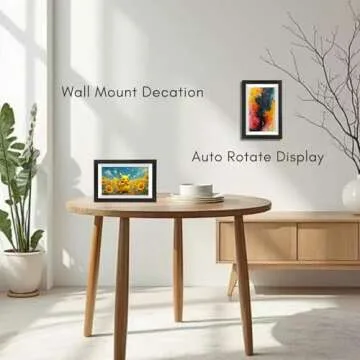 BLOOMIN8 AI Digital Frame - Image&Video Generated, AI Enhanced, Best Gift, Share Photos/Videos Remotely, Auto-Rotate, Wall Mountable, Touch Screen, Free App, 10.1Inch HD (Dark Wood)