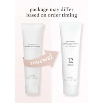 NOONI Face Cleansing - Snowflake Whipping Cleanser | Korean Glass Skin Care, Kbeauty, Facial Wash, Remove Impurities, Purigying, Vegan Whipped Cream, Moisturizing, Sensitive Skin, 5.07 FL Oz