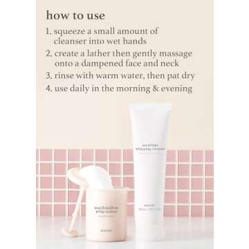 NOONI Face Cleansing - Snowflake Whipping Cleanser | Korean Glass Skin Care, Kbeauty, Facial Wash, Remove Impurities, Purigying, Vegan Whipped Cream, Moisturizing, Sensitive Skin, 5.07 FL Oz