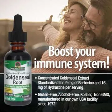 Nature's Answer Goldenseal Root | Herbal Supplement | Supports A Healthy Immune System | Gluten-Free & Alcohol-Free 1oz (2 Pack)