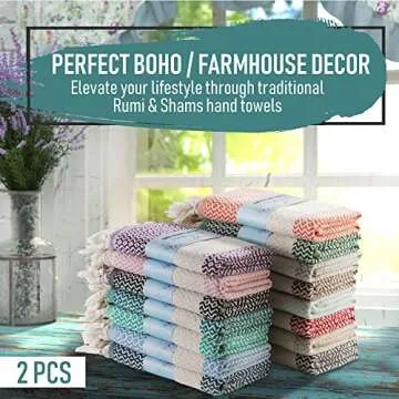 Rumi&Shams Turkish Cotton Hand Towels – Stylish & Absorbent